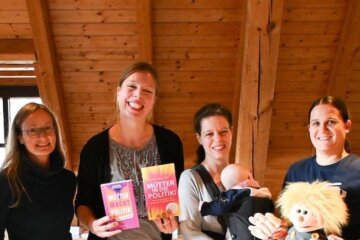 Frauen in die Politik: v.l. Gina, Beatrice Lidl, Sarah Zöllner, Bettina Metz, Mareike Hartung, Mathias Stößlein